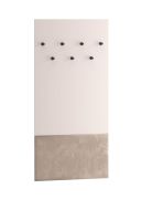 Coat Rack | Slim | Color: Cashmere / Brown | 7 hooks | Dimensions: 90 x 34 x 55 cm | Includes velvet padding | Hooks: Black | ABS edge protection | For the entryway