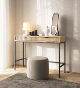 Desk | elegant design | Color: Vicenza Oak | 2 drawers | Dimensions: 104 x 50 x 78 cm | ABS edges | Vanity | Handles & legs: Black