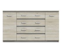 Chest of Drawers Pamulang 12 | Sonoma Oak Finish | 91 x 162 x 40 cm | Modern Storage