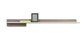 Bulolo 02 Suspended Rack | Wall Shelf | White & Walnut | 19 x 120 x 22 cm | Modern Design