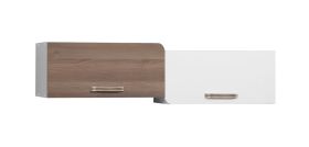 Bulolo 05 Wall Cabinet | White / Walnut | 30 x 110 x 30 cm | Modern Storage Solution