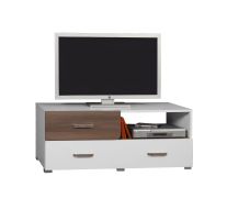 Bulolo 17 TV Base Cabinet | White/Walnut | 47 x 120 x 50 cm | Modern Storage Solution