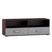 TV Stand Tabubil 09 | Wenge & Grey | 48 x 135 x 48 cm | 2 Drawers | Modern Storage Cabinet