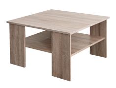 Coffee Table Kikori 04 | Sonoma Oak Finish | 78 x 78 x 47 cm | Modern Square Design | Storage Compartment