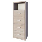 Kerowagi 01 Chest of Drawers | Sonoma Oak Finish | 150 x 55 x 41 cm | Modern Storage Solution