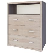 Kerowagi 22 Chest of Drawers | Sonoma Oak | 120 x 100 x 41 cm | Modern Storage Solution