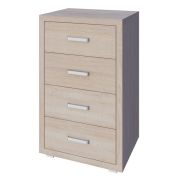 Kerowagi 24 Chest of Drawers | Sonoma Oak Finish | 90 x 70 x 41 cm | 4 Spacious Drawers | Modern Storage Solution