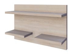 Wall Shelf Kerowagi 08 | Suspended Rack | Sonoma Oak Finish | 76 x 125 x 23 cm | Modern Living Room Storage