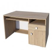 Rabaul 32 Desk Sonoma Oak | 76 x 120 x 60 cm | Modern Design | Storage & Keyboard Shelf