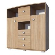 Rabaul 05 Chest of Drawers | Sonoma Oak Finish | 126 x 130 x 40 cm | Modern Storage Solution