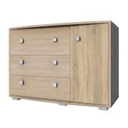 Chest of Drawers Rabaul 08 | Sonoma Oak Finish | 80 x 120 x 43 cm | Modern Storage Solution