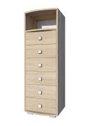 Chest of Drawers Rabaul 14 | Sonoma Oak Finish | 138 x 49 x 40 cm | 6 Spacious Drawers | Modern Storage Solution