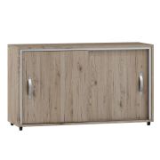 Mobile Pedestal Cianjur 06 | Oak / White | 72 x 120 x 45 cm | Modern Storage Cabinet on Wheels