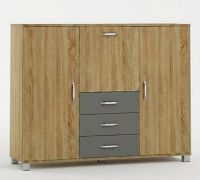 Chest of Drawers Ciomas 04 | Sonoma Oak / Grey | 104 x 135 x 40 cm | Modern Storage