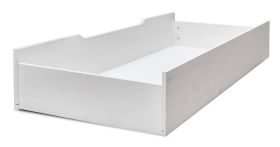 Drawer for Gyronde Bed | Solid Pine Wood | White Lacquered | 26 x 149 x 63 cm | Smooth Glide Storage
