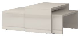 Garim 43 Coffee Table Set | 2-Part | Beige High Gloss | Modern Design | Space-Saving