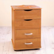 Banjaran 36 Mobile Drawer Unit | Alder Finish | 66 x 45 x 40 cm | 4 Drawers | Modern Storage Solution
