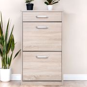 Shoe Cabinet Pamanukan 03 | Sonoma Oak Finish | 98 x 56 x 26 cm | Modern Storage Solution