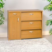 Pamanukan 24 Shoe Cabinet | Alder Finish | 69 x 80 x 34 cm | Modern Storage Solution