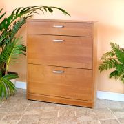 Shoe Cabinet Pamanukan 18 | Alder Finish | 96 x 87 x 20 cm | Modern Storage Solution