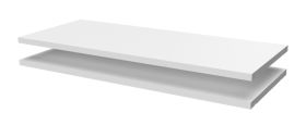 Wooden Shelf Set for Garim Series | Set of 2 | 72 x 32 cm | White Chipboard | Premium Storage Solution