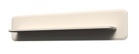 Wall Shelf with LED Lighting | Cream Hanging Shelf | 30 x 140 x 24 cm | Rounded Edges | Simple Design