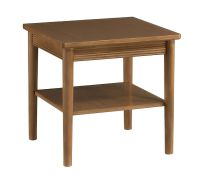 Coffee table | oak caramel | living room table | square | 52 x 52 x 50 cm | 1 shelf | semi-solid | Inginele 09