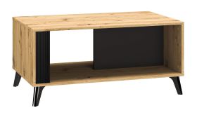 Lassila 07 coffee table, color: Artisan oak / black - Dimensions: 47 x 100 x 60 cm (H x W x D)