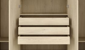 Drawers for closet Edegem 01 | 3 pieces | color: oak Cremona