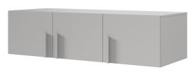 Wardrobe extension for closet Edegem 02 | color: platinum grey | 3 doors | 2 compartments | ABS edges | 150 x 61 x 40 cm