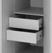 Drawers for closet Edegem 02 | 2 pieces | Color: platinum grey