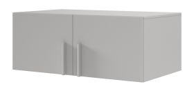 Top unit for closet Edegem 03 | ABS edges | color: platinum grey | 100 x 61 x 40 cm | 2 doors | 1 large compartment