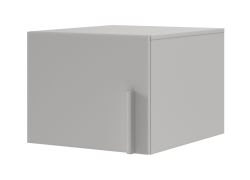 Top unit for one-door wardrobe Edegem 05 | 50 x 61 x 40 cm | color: platinum grey | ABS edges | 1 door | 1 compartment
