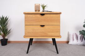 Bedside cabinet Rolleston 05 solid oiled wild oak - Dimensions: 57 x 50 x 41 cm (H x W x D)