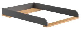 Changing Unit Naema | Grey / Oak Finish | 10 x 59 x 81 cm | Laminated Chipboard | Compatible with Naema 07 Chest