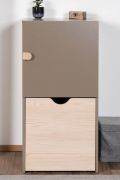 Skalle 15 Chest of Drawers for Teens | Brown / Light Brown | 94 x 47 x 49 cm | Modern Storage