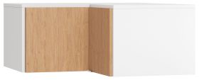 Corner Wardrobe Top Attachment Arbolita 40 | White / Oak | 45 x 102 x 104 cm | Soft Close
