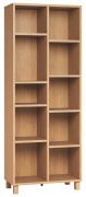 Oak Bookcase Averias 23 | 195 x 76 x 38 cm | 10 Compartments | Adjustable Shelves | Premium Finish