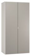 Bellaco 38 Hinged Door Wardrobe | White / Grey | 187 x 93 x 57 cm | LED Lighting | Adjustable Shelves