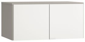 Wardrobe Top Attachment for 2 Doors | Bellaco 17 | Grey / White | 45 x 93 x 57 cm | Soft Close