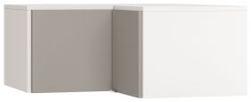 Attachment for Corner Wardrobe Bellaco 39 | White / Grey | 45 x 102 x 104 cm | Modern Storage Extension
