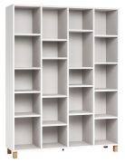 Invernada 25 Shelf White | 195 x 149 x 38 cm | Modern Bookcase with Adjustable Shelves