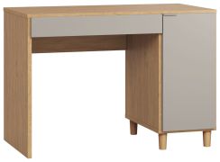 Desk Nanez 01 | Oak / Grey | 78 x 110 x 57 cm | Modern Minimalist Design | Adjustable Storage