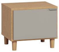 Night Dresser Nanez 17 | Oak / Grey | 40 x 45 x 40 cm | Modern Bedside Table