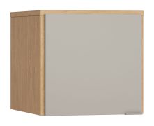 Wardrobe Top Attachment for Single Door | Nanez 12 | Oak / Grey | 45 x 47 x 57 cm | Modern Soft Close
