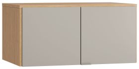 Wardrobe Top Attachment for 2 Doors | Nanez 13 | Oak / Grey | 45 x 93 x 57 cm | Space-Saving Storage