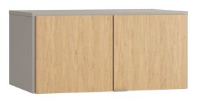 Wardrobe Top Attachment for 2 Doors | Nanez 35 | Grey / Oak | 45 x 93 x 57 cm | Modern Storage Solution
