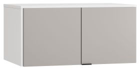 Wardrobe Top Attachment for 2 Doors | Pantanoso 13 | White/Grey | 45 x 93 x 57 cm | Soft Close