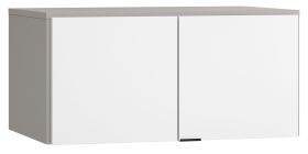 Wardrobe Top Attachment for 2-Door Pantanoso 38 | Grey/White | 45 x 93 x 57 cm | Soft Close | Modern Design