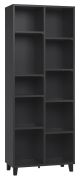 Shelf Vacas 50 Black | 195 x 76 x 38 cm | 10 Compartments | Soft Touch Finish | Adjustable Shelves